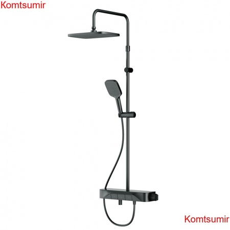 AM.PM F078F322 Func, душ.сис-ма: см-ль-полка д/ванны/душа с ТМС, душ.штанга, верхн. душ квадр., ручн.душ,