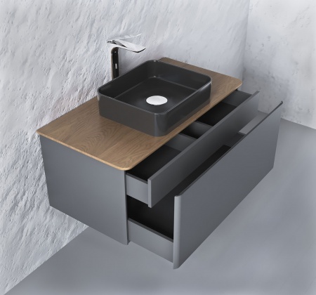 Тумба Morelle 100 подвесная Антрацит/Трюфель