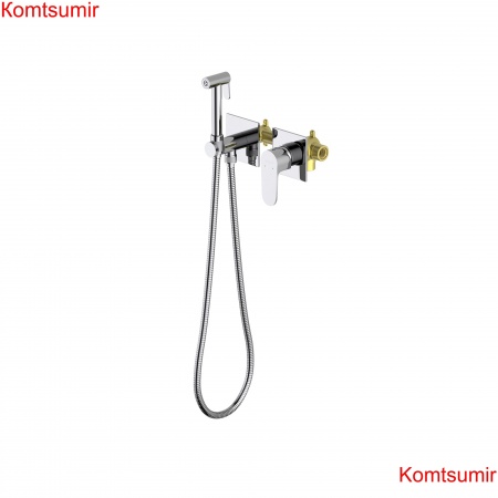 Комплект для гигиенического душа встроенный 2 отв. (смеситель + гигиеническая лейка + шланг) AQUATEK AQ1220CR ОБЕРОН