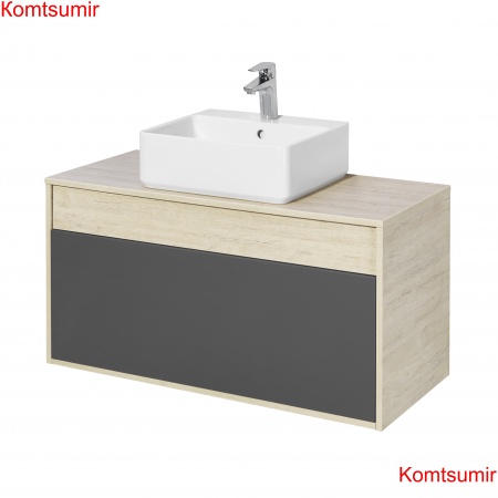Тумба под раковину AQUATON Лофт Урбан 100 дуб орегон/серый графит (1A247701LQX60)