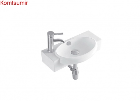 Раковина подвесная угловая AQUATEK AQ5329-00 510*275*130 мм , смеситель слева