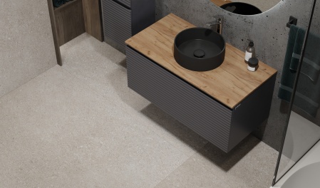 Тумба Cossety 100 подвесная Антрацит/Дуб Крафт золотой