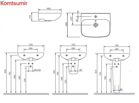 C804221WH Like раковина 55см