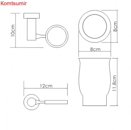 WasserKRAFT K-24128 Подстаканник одинарный