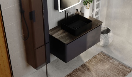 Тумба Morelle 100 подвесная Антрацит/Трюфель