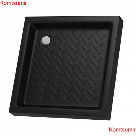 Душевой поддон квадратный керамический RGW CR B Черный 900