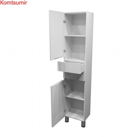 Пенал Djena Окант напольный 40 2 двери 2 ящика левый Пенал Djena Окант напольный 40 2 двери 2 ящика левый