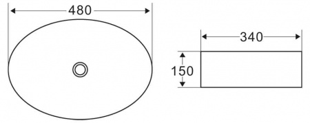 Раковина керамическая накладная BB1085