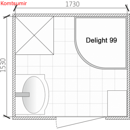 Душевая кабина Domani-Spa Delight 110 (100*100) с гидромассажем