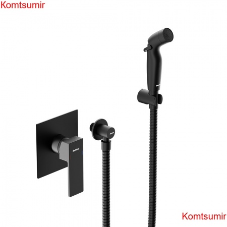 Damixa 537510300 Gala Смеситель монтируемый в стену с гиг.душем, черный Damixa 537510300 Gala Смеситель монтируемый в стену с гиг.душем, черный