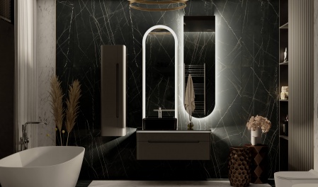 Тумба Shine 100 с Медиа Модулем подвесная антрацит