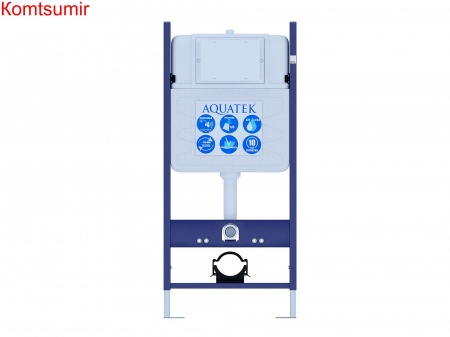 Инсталляция для подвесного унитаза (без верхней планки) Aquatek ECO Standart, 1130*500*100 мм + звукоизоляционная прокладка