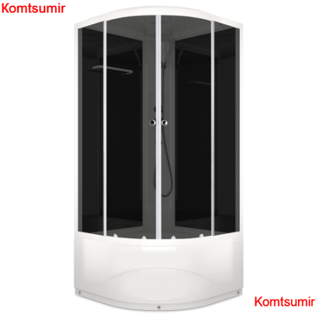 Душевая кабина DOMANI-Spa Delight Slim 110 high Чёрное стекло (100*100)