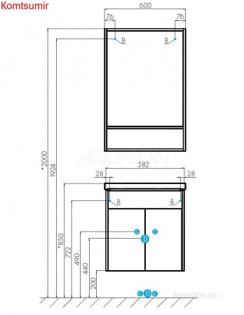 Зеркало-шкаф AQUATON Флай 60 дуб крафт (1A237602FA860) Зеркало-шкаф AQUATON Флай 60 дуб крафт (1A237602FA860)