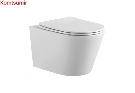 Унитаз подвесной безободковый AQUATEK ВЕГА AQ1905-00 525*360*320 мм, горизонтальный выпуск, тонкое сиденье с механизмом плавного закрывания, крепеж Унитаз подвесной безободковый AQUATEK ВЕГА AQ1905-00 525*360*320 мм, горизонтальный выпуск, тонкое сиденье с механизмом плавного закрывания, крепеж