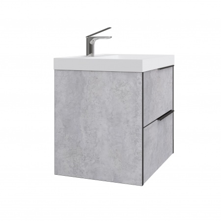 Тумба Fostero 60 подвесная Цемент Светлый с раковиной