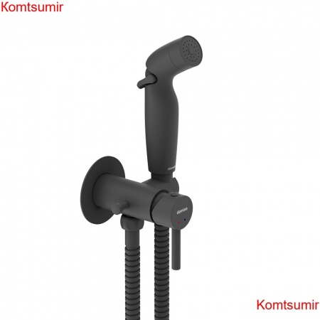 Damixa 211000300 Option Смеситель, монтируемый в стену, с гиг.душем и крючком, черный Damixa 211000300 Option Смеситель, монтируемый в стену, с гиг.душем и крючком, черный