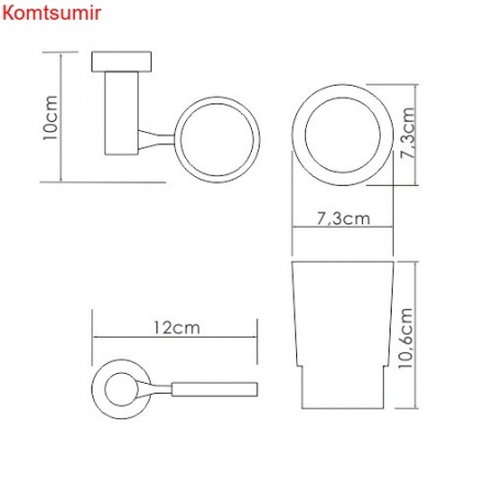 WasserKRAFT K-28228 Подстаканник одинарный