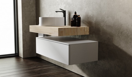 Тумба Modulare 80 подвесная Белая