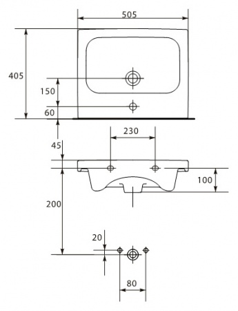 Раковина Cersanit Colour  50