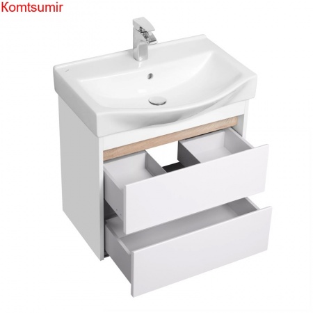 Тумба под раковину AQUATON Нортон 65 подвесная, белая 1A248801NT010