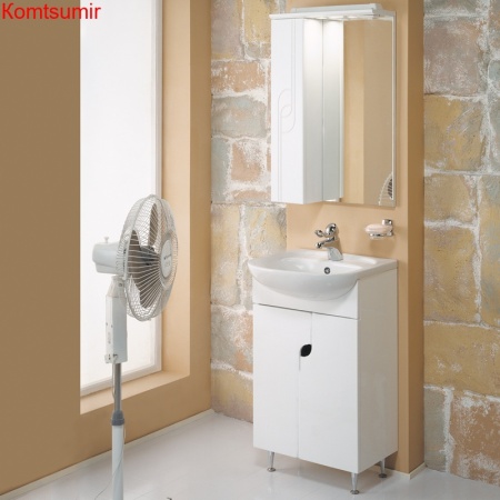 Зеркало-шкаф AQUATON ПАНДА-50 с подсветкой, правое, белое (1A007402PD01R)