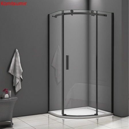 Душевой уголок поддон отдельно 100х100 угловой (четверть круга) Good Door Galaxy R-100-C-B ГЛ00017