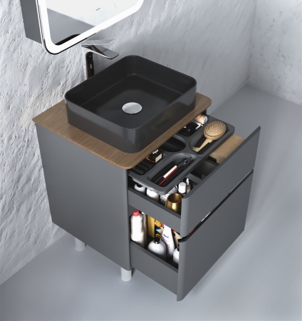 Тумба Morelle 60 напольная Антрацит/Трюфель