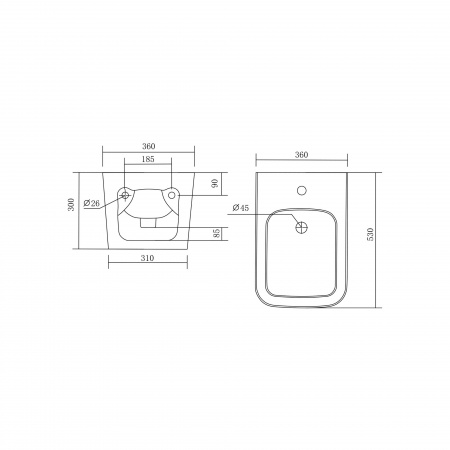 Биде подвесное AQUATEK ЛИБРА AQ0506-00, 530*360*300 мм, цвет белый Биде подвесное AQUATEK ЛИБРА AQ0506-00, 530*360*300 мм, цвет белый