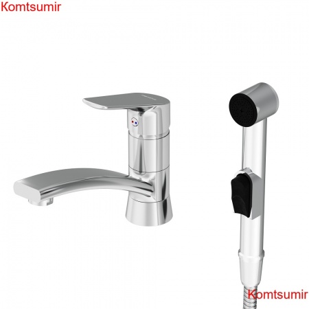 Damixa 770230001 Jupiter, смеситель с поворотным изливом и гиг. душем, хром