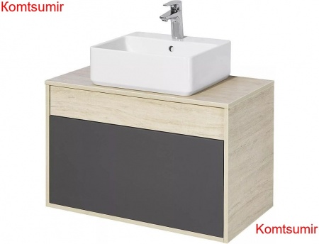 Тумба под раковину AQUATON Лофт Урбан 80 см, дуб орегон/серый графит (1A247601LQX60)