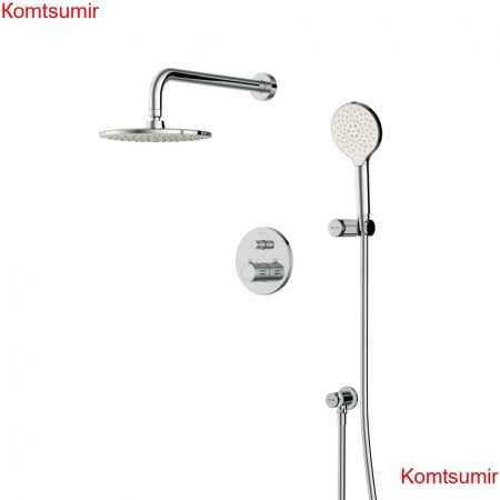 AM.PM FT85A1RH10 X-Joy, набор: см-ль д/душа с ТМС, верхний душ 220 мм, ручн. душ, хром