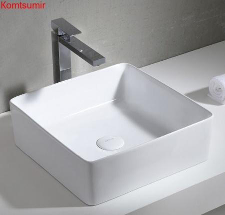 Раковина Azario 39х39х13 накладная, белая (AZ41120)