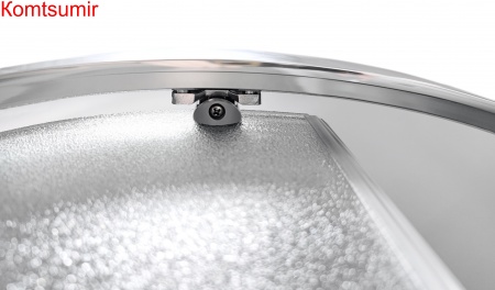 Боковая часть душ. ограждения SANTREK AQUA Time- SP-700-G-Chrome 7001950 стекло Грейп 6мм, профиль Хром