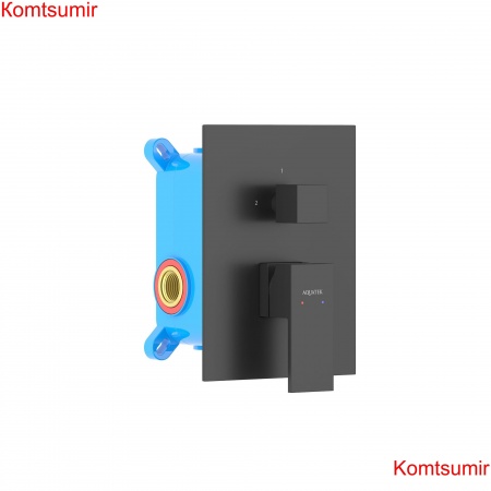 Смеситель для ванны (внешняя и скрытая часть) AQUATEK, матовый черный AQ1646MB ЛИБРА