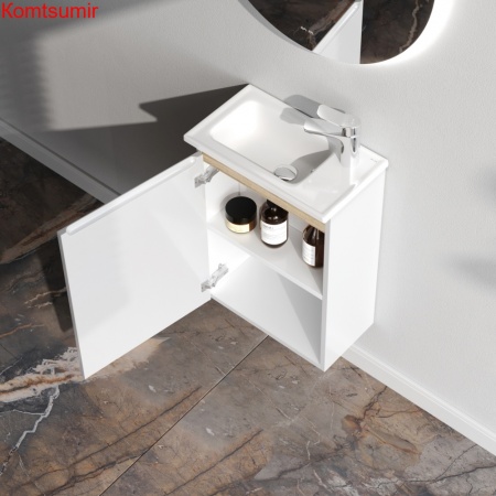 M85AFHX0451WG X-Joy, База под раковину, подвесная, 45 см, 1 дверца, белый глянец