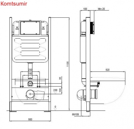 Set Aquatek Либра N-14 new Комплект: унитаз Aquatek Либра N-14+инсталляция Aquatek