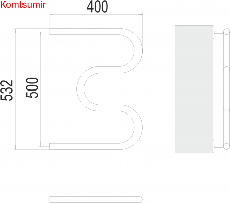 М-обр БШ 500х400 Полотенцесушитель  TERMINUS