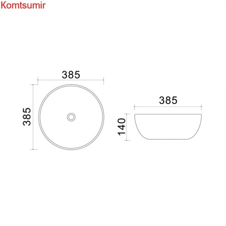 Раковина Azario 38,5х38,5х14, накладная, ультратонкая, черный матовый (XML4003)