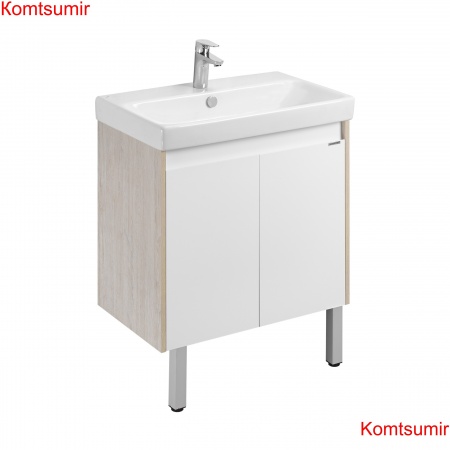 Тумба под раковину AQUATON Сканди 70 Doors универсальная, Белый/Дуб Верона (1A278901SDB20)