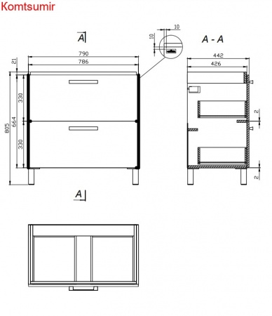 Тумба Cersanit MELAR 80