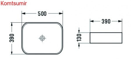 Раковина Azario накладная 500х390х130 цвет светло-серый матовый (AZ-78109MH)