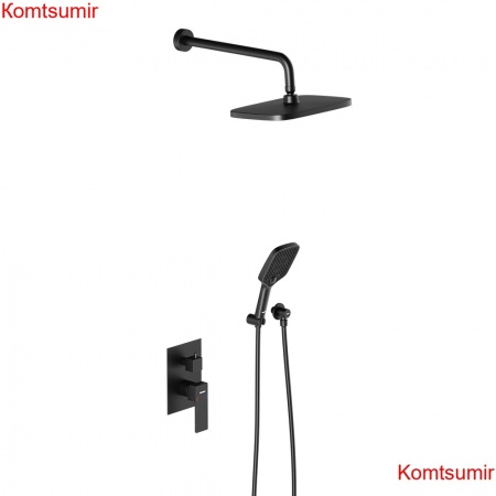 Damixa 953520300 Gala встраиваемая душевая система  с ванно-душевым смесителем, чёрный