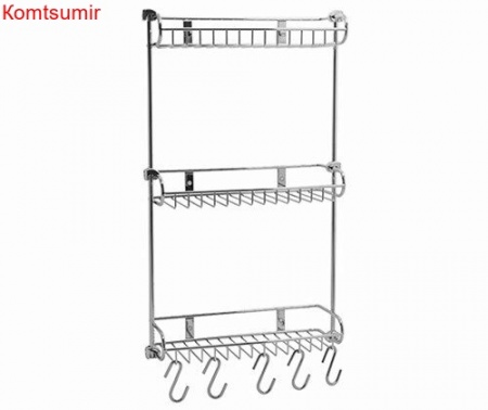 WasserKRAFT K-1433 Полка металлическая тройная