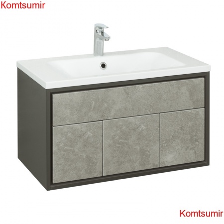 Тумба под раковину AQUATON Уэльс 80 NEW, подвесная, графит (1A267901WA6A0) Тумба под раковину AQUATON Уэльс 80 NEW, подвесная, графит (1A267901WA6A0)