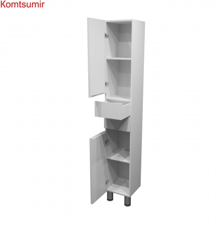 Пенал Djena Окант напольный 30 2 двери 2 ящика левый Пенал Djena Окант напольный 30 2 двери 2 ящика левый