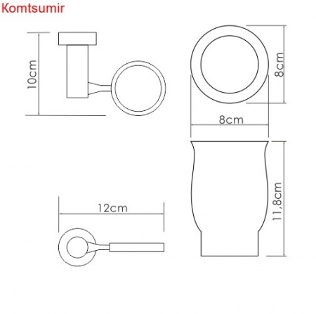 WasserKRAFT K-24228 Подстаканник одинарный
