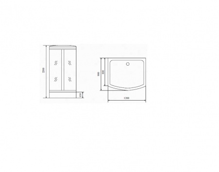 Timo Comfort T-8815 Fabric Glass душевая кабина (120*90*220), шт