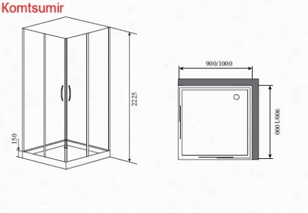 Timo Premium ILMA 109 душевая кабина (90*90*222)