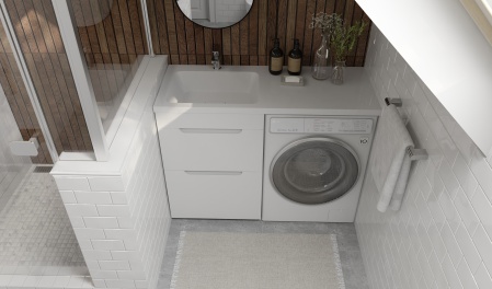 Тумба под стиральную машину Forte 120, напольная левая